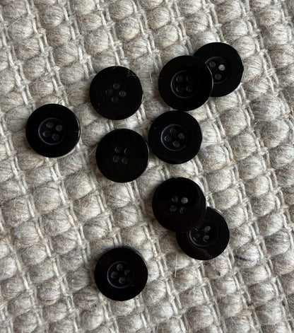 KNAPPER Ø15 MM - SORT 6 STK - Axelknit