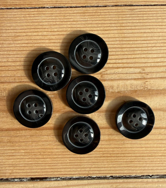 KNAPPER Ø25 MM - SORT 6 STK - Axelknit