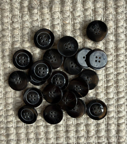 KNAPPER Ø25 MM - SORT 6 STK - Axelknit