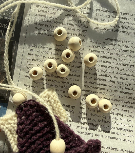 TRÆPERLER 10 MM - 10 STK - Axelknit