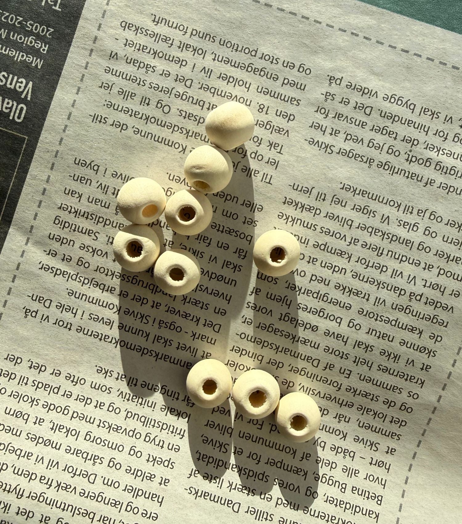 TRÆPERLER 10 MM - 10 STK - Axelknit